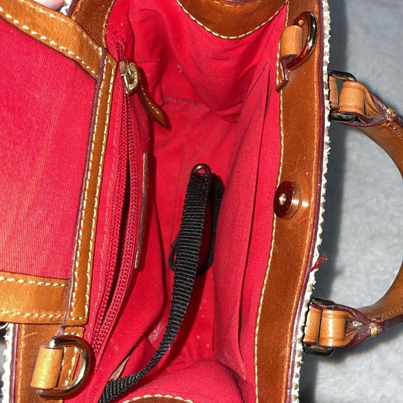 Dooney & Bourke Tan and Brown Snake Print Handbag - Picture 7 of 14